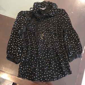 Armani Exchange black sheer blouse